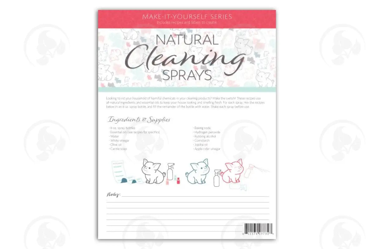 Make-It-Yourself Series: Cleaning Sprays Recipes And Label Set