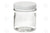 4 Oz. Glass Salve Jar: Clear With White Lid