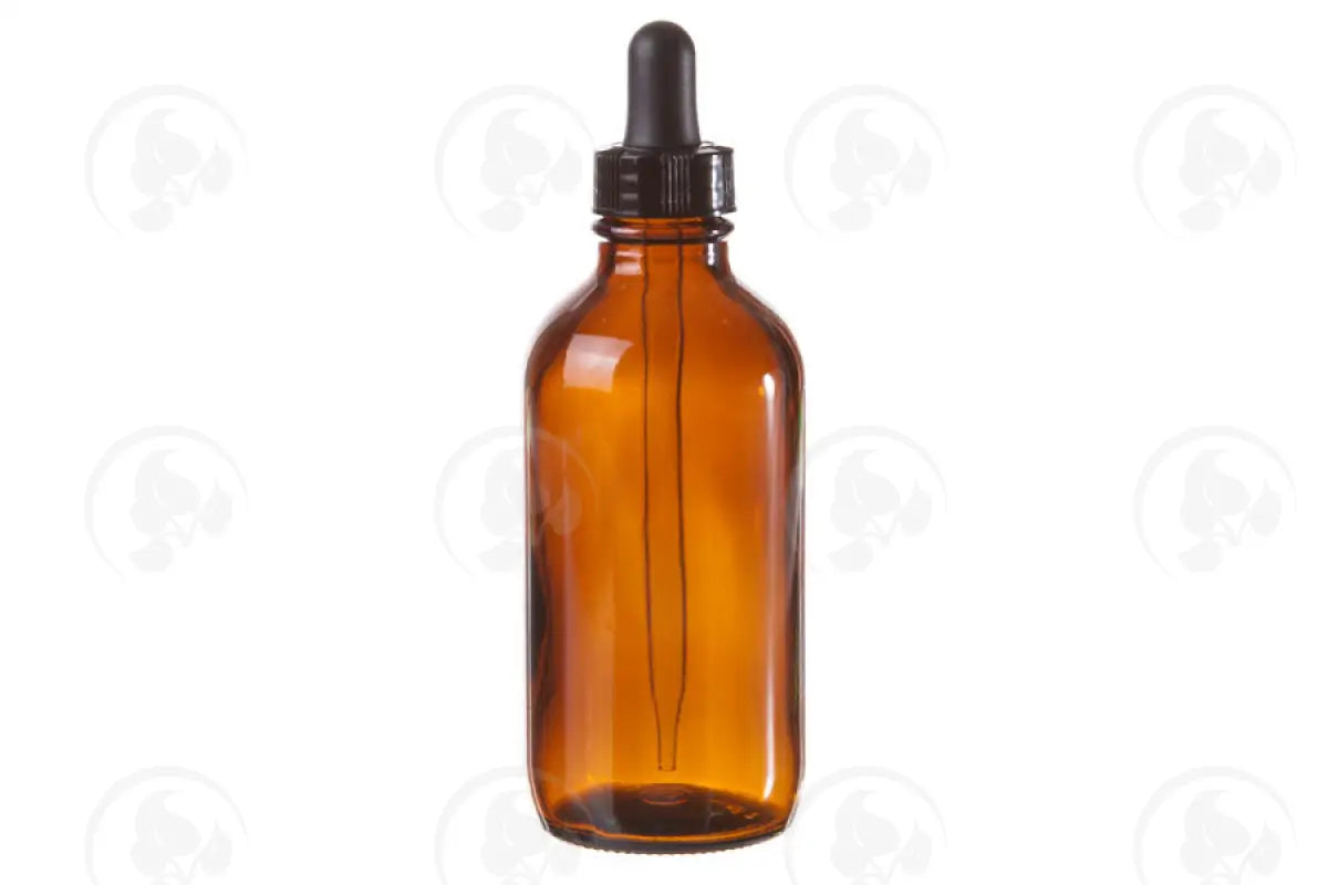 4 Oz. Bottle: Amber Glass With Dropper Top