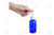 4 Oz. Bottle: Blue Glass Boston Round With Pump Black Top