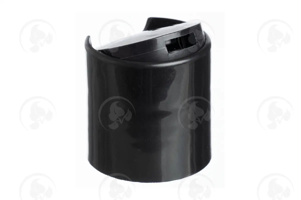 Plastic Cap: Black; Disc-Top; 24-410 Neck Size