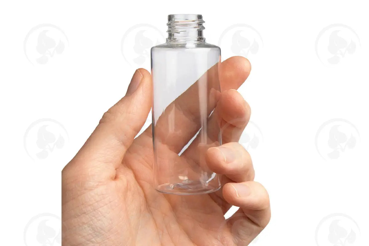 2 Oz. Bottle: Clear; Cylinder Pet Plastic; 24-410 Neck Size