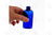 2 Oz. Bottle: Blue; Cosmo Oval Pet Plastic; 20-410 Neck Size
