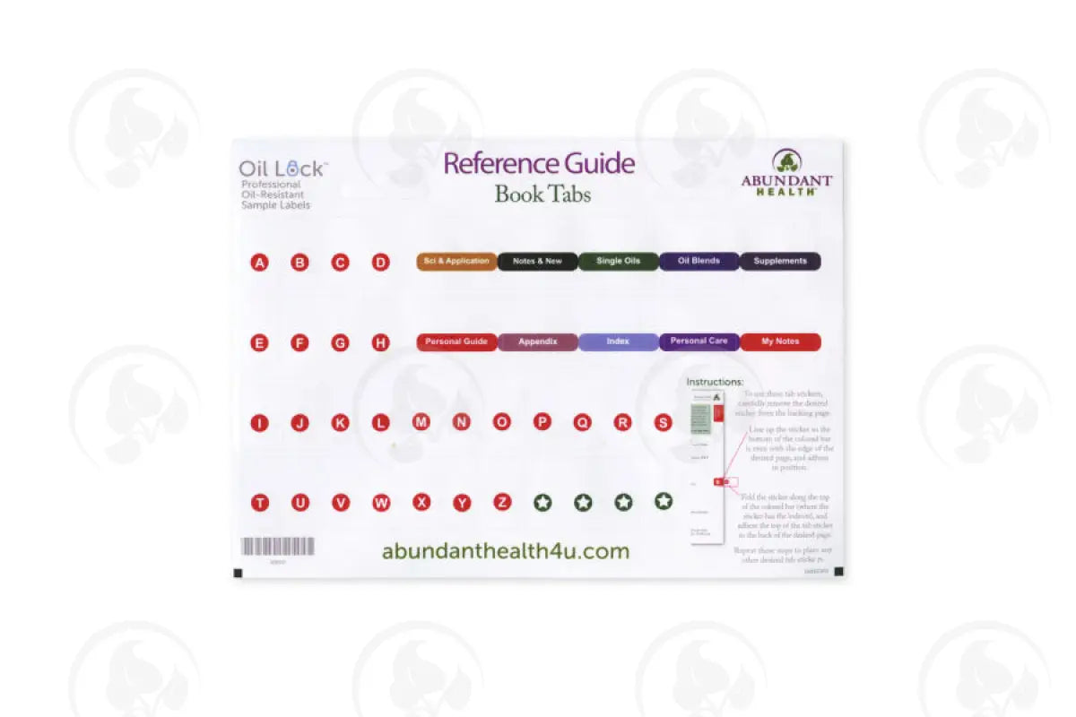 Reference Guide Index Tab Stickers 2016 Edition