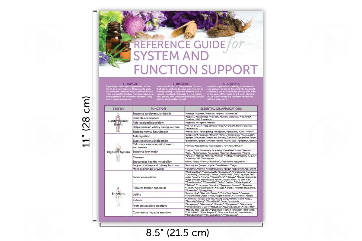 Reference Guide For System And Function Support Chart 2020 Version