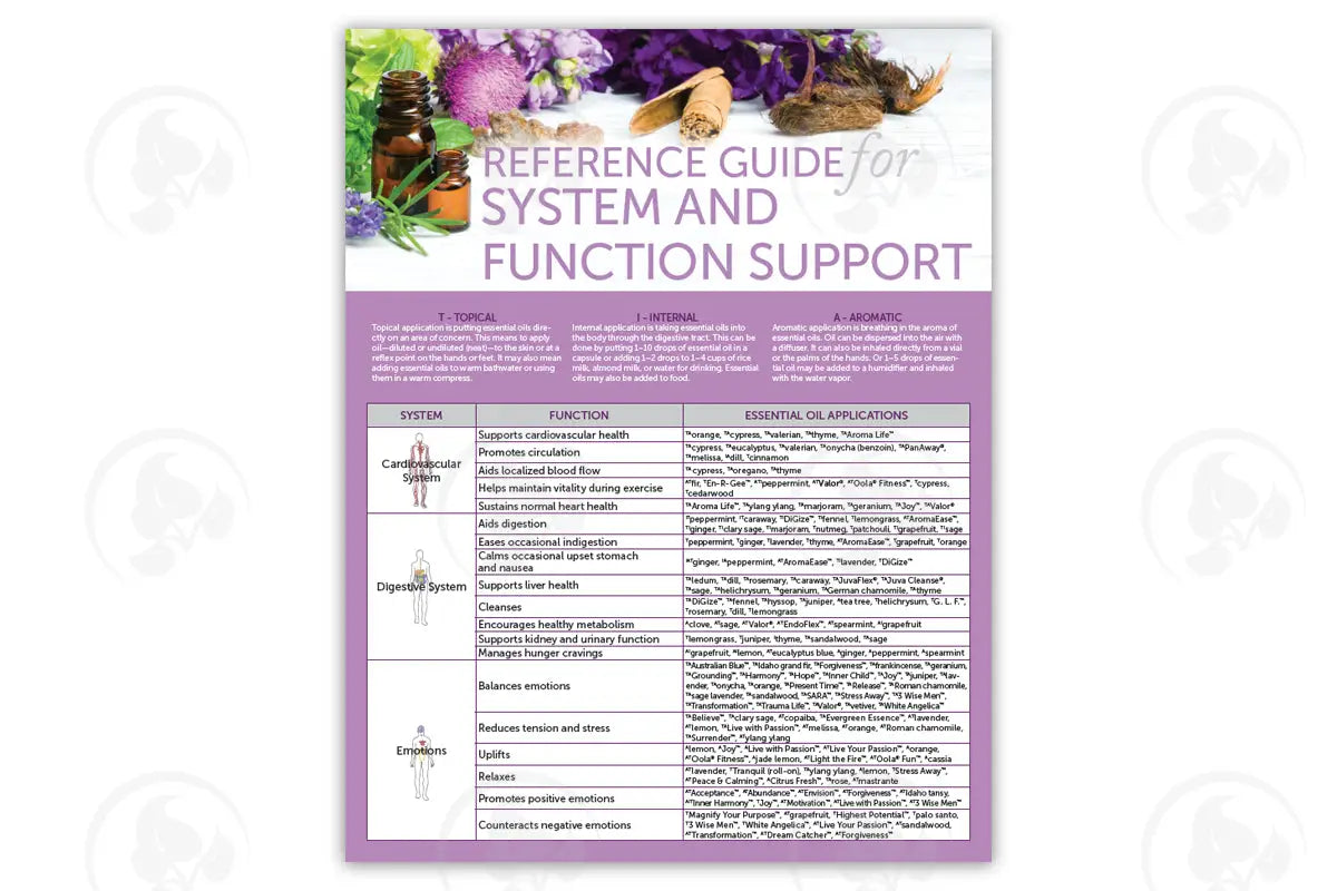 Reference Guide For System And Function Support Chart 2020 Version