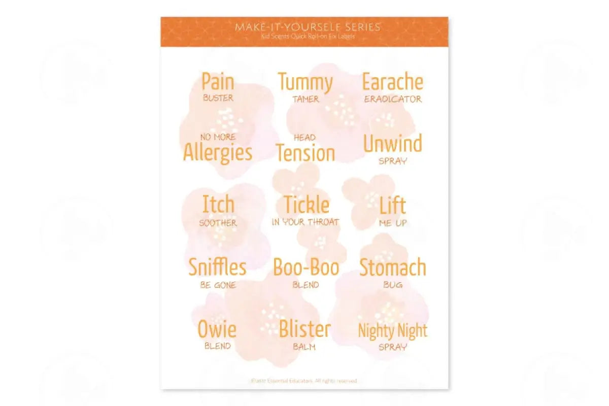 Make-It-Yourself Series: ’Kid Scents’ Recipes And Label Set