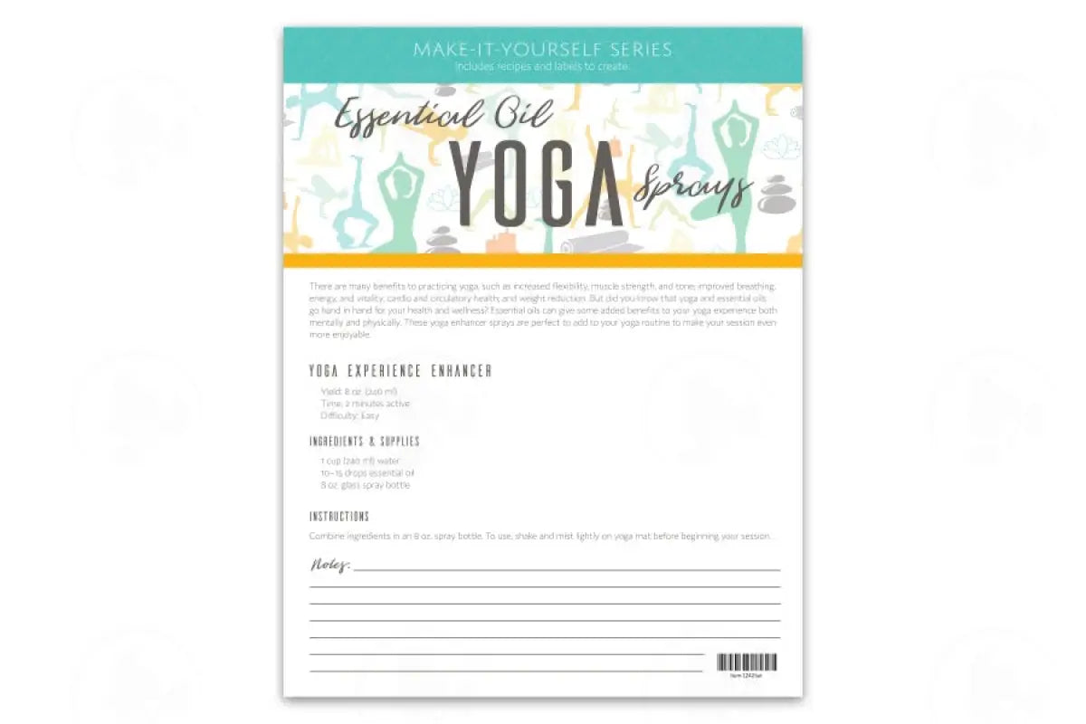 Make-It-Yourself Series: Yoga Sprays Recipes And Label Set