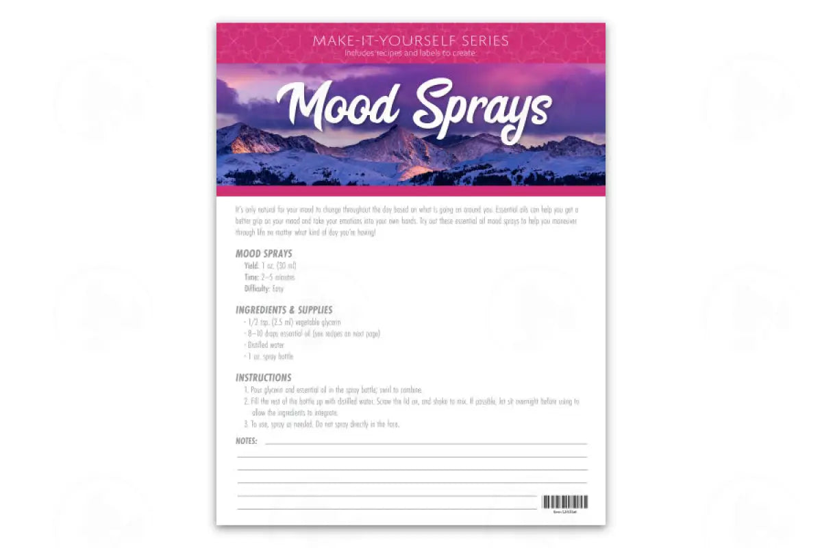 Make-It-Yourself Series: ’Mood Sprays’ Recipes And Label Set