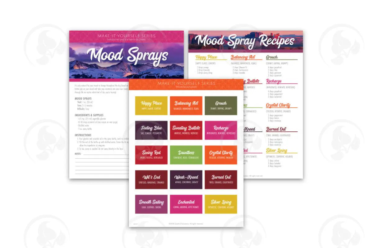 Make-It-Yourself Series: ’Mood Sprays’ Recipes And Label Set