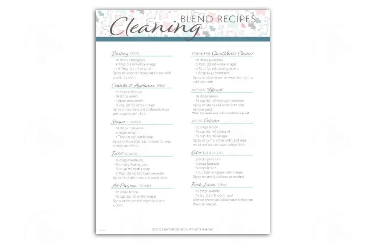 Make-It-Yourself Series: Cleaning Sprays Recipes And Label Set