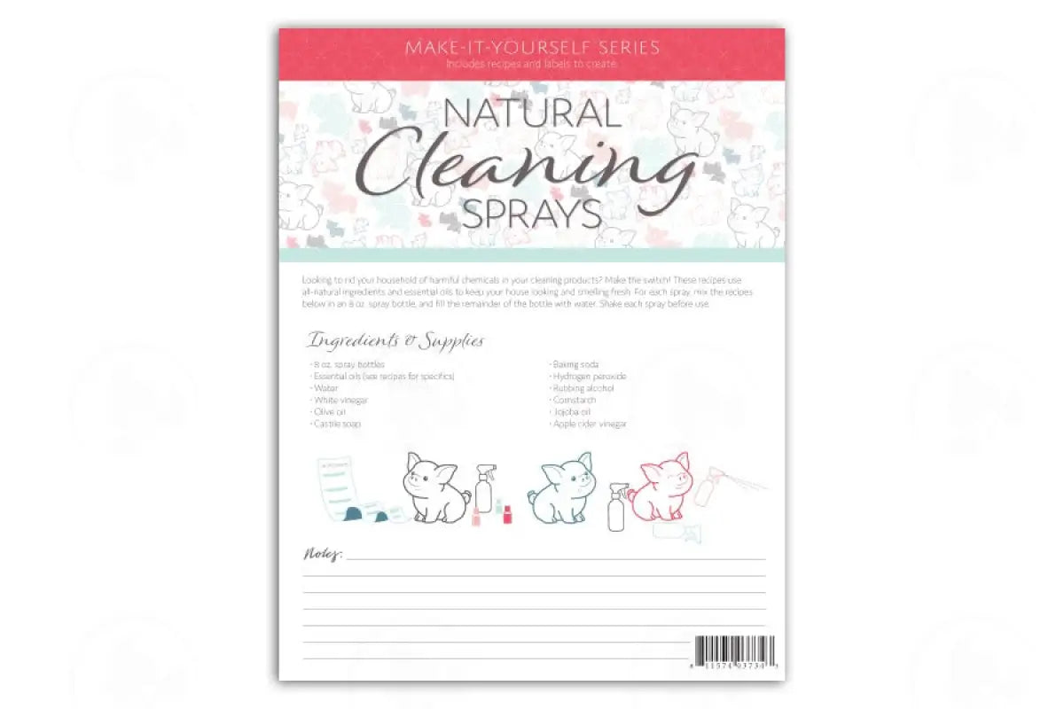 Make-It-Yourself Series: Cleaning Sprays Recipes And Label Set