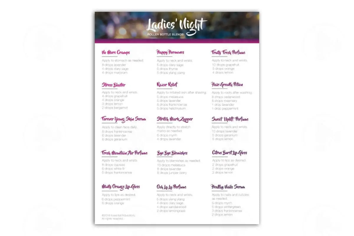 Make-It-Yourself Series: ’Ladies’ Night’ Recipes And Label Set