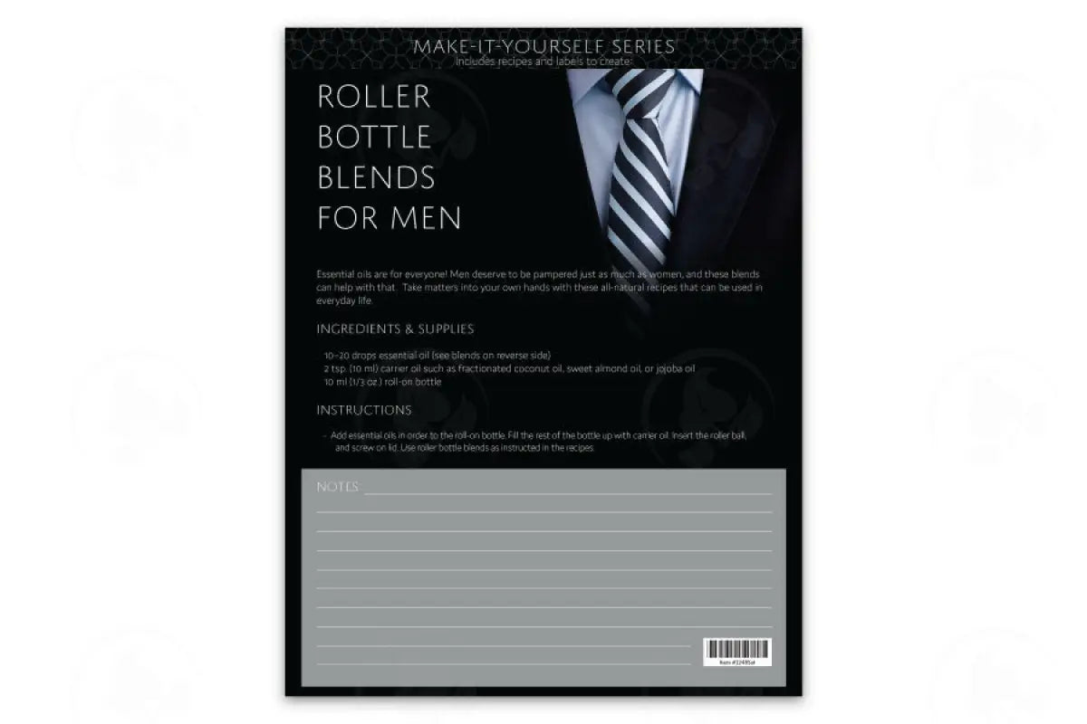 Make-It-Yourself Series: Roller Bottle Blends For Men Recipes And Label Set