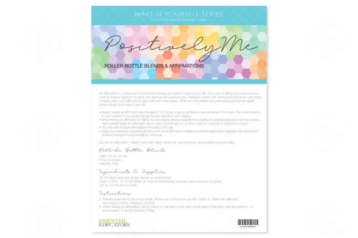 Make-It-Yourself Series: Positively Me Recipes And Label Set