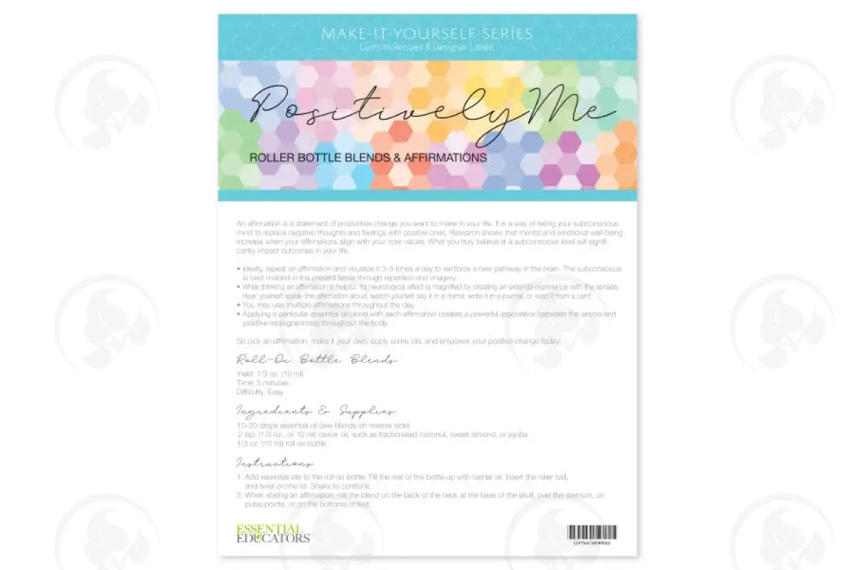 Make-It-Yourself Series: Positively Me Recipes And Label Set