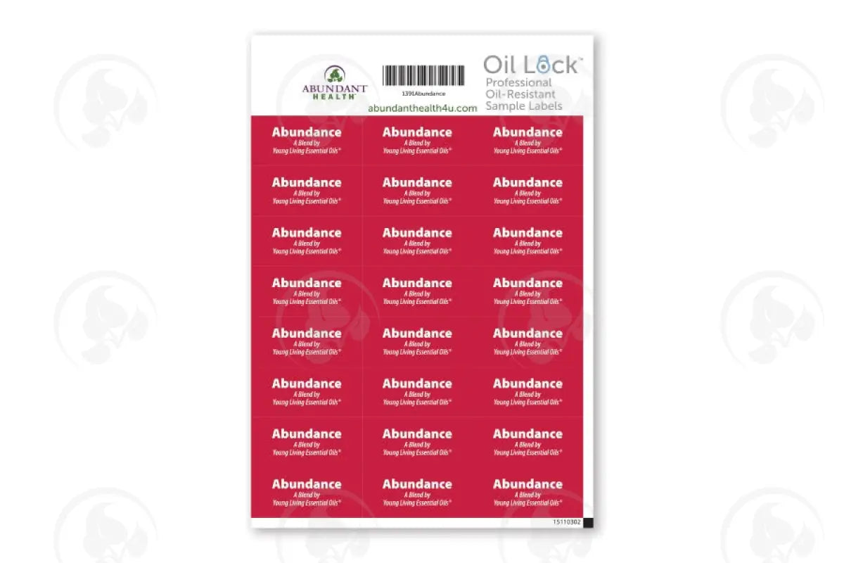 Oil Lock Preprinted Rectangle Labels: 1-1/4 X 1/2 For Sample Vials (24 Count)