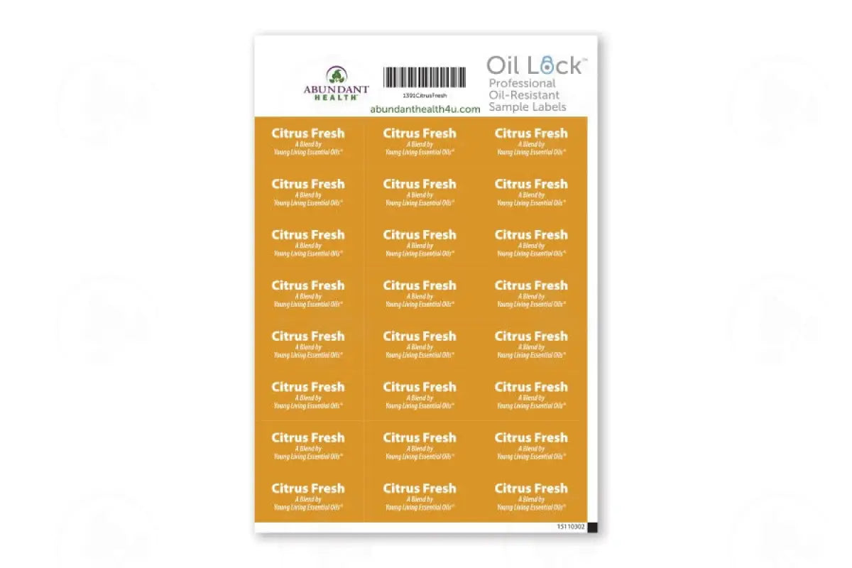 Oil Lock Preprinted Rectangle Labels: 1-1/4 X 1/2 For Sample Vials (24 Count)