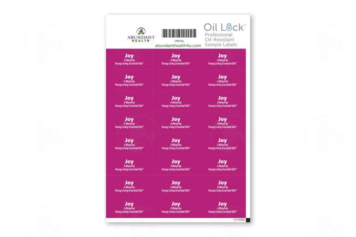 Oil Lock Preprinted Rectangle Labels: 1-1/4 X 1/2 For Sample Vials (24 Count)