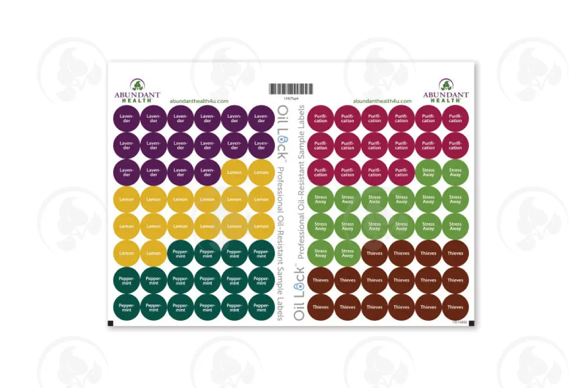 Top 6 Oils And Blends Oil Lock Preprinted Circle Labels: 1/2’ For Sample Vials (96 Count)