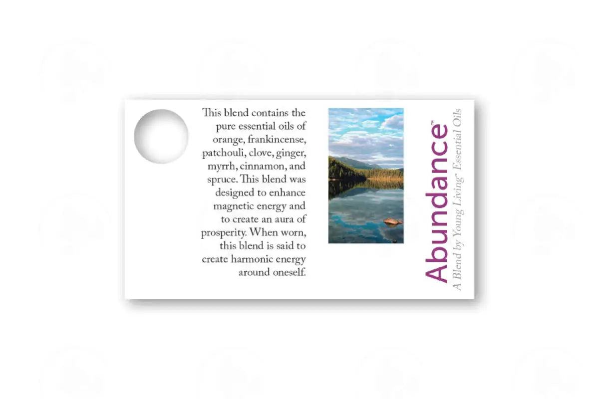 Essential Oil Sample Cards Abundance