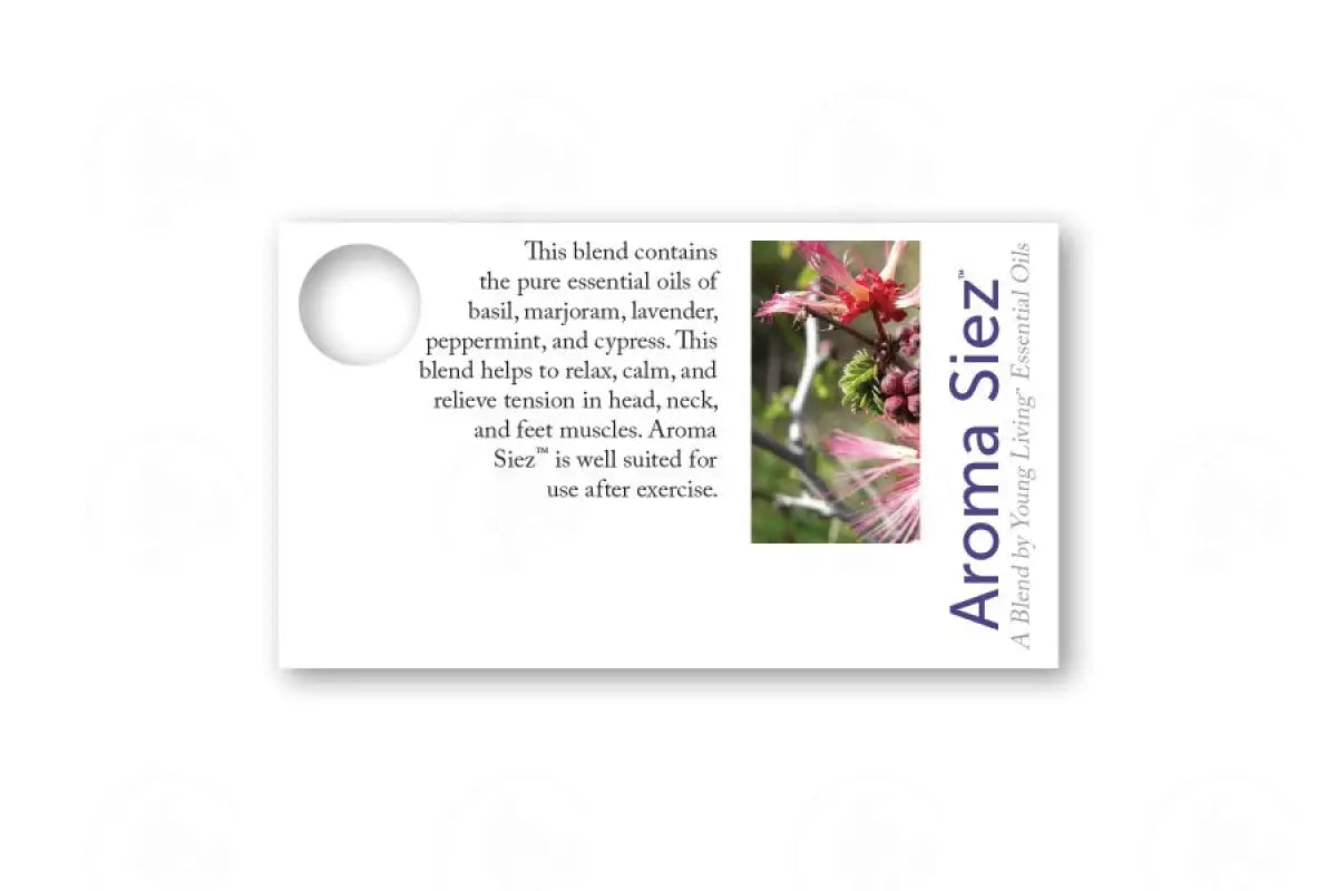 Essential Oil Sample Cards Aroma Siez