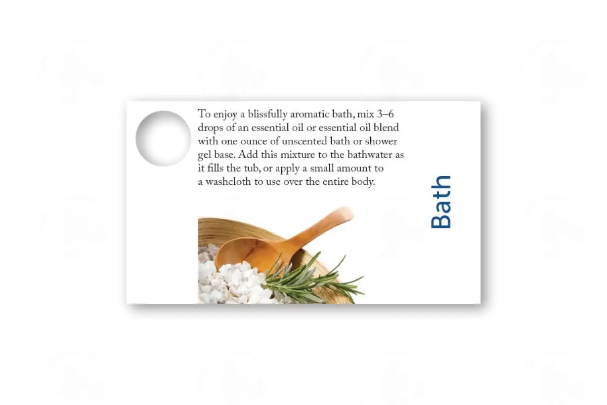 Essential Oil Sample Cards Bath