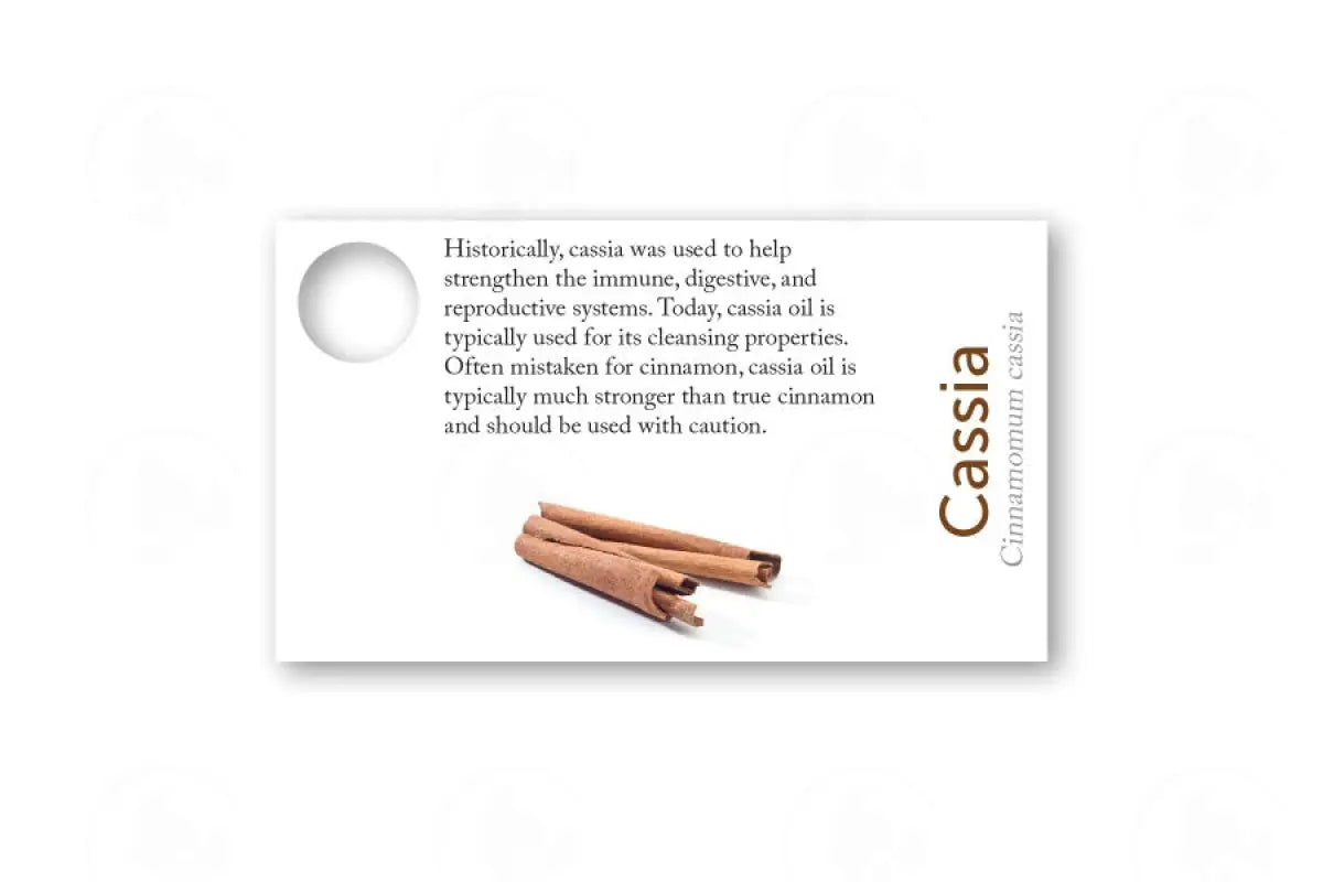 Essential Oil Sample Cards Cassia