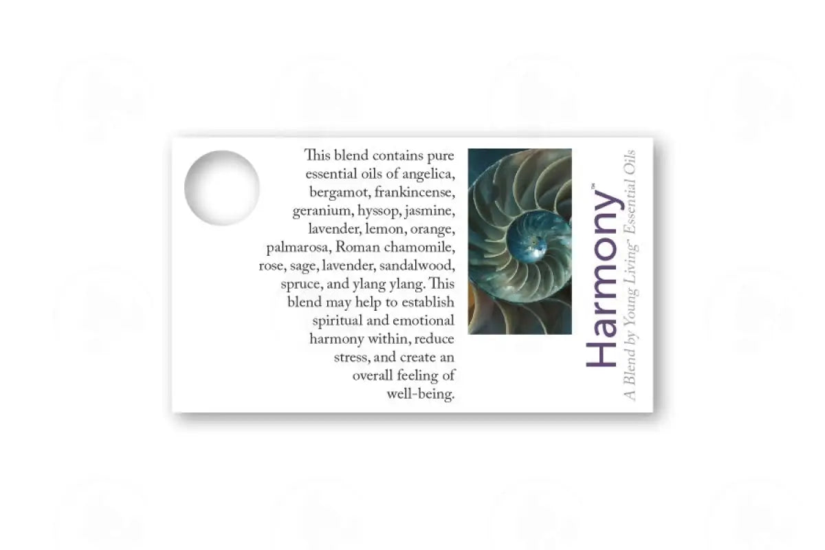 Essential Oil Sample Cards Harmony
