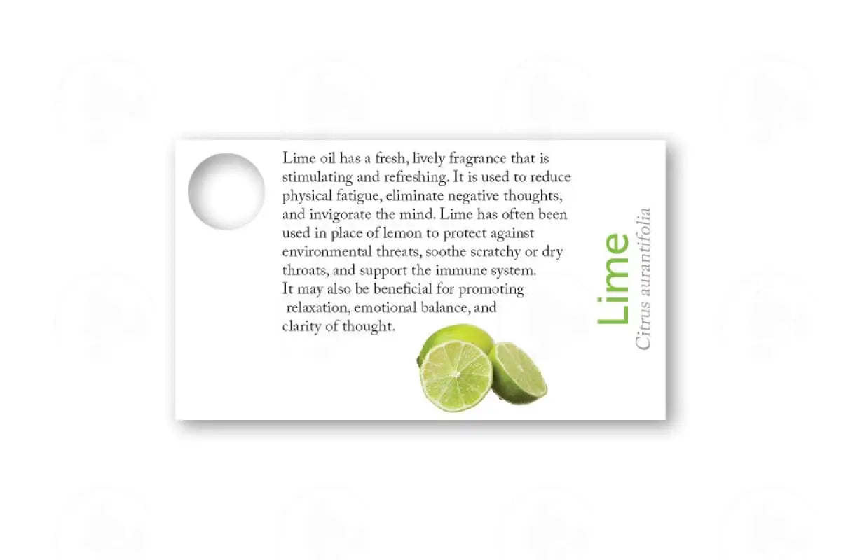 Essential Oil Sample Cards Lime