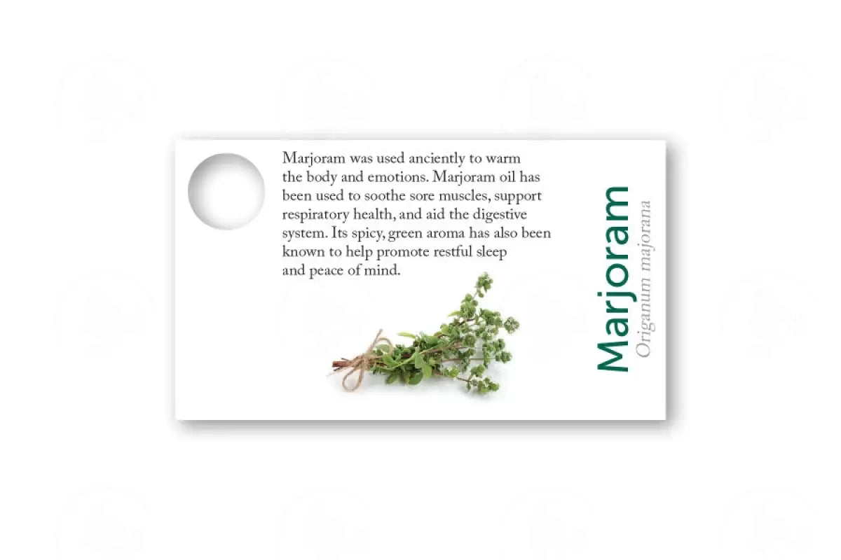 Essential Oil Sample Cards Marjoram