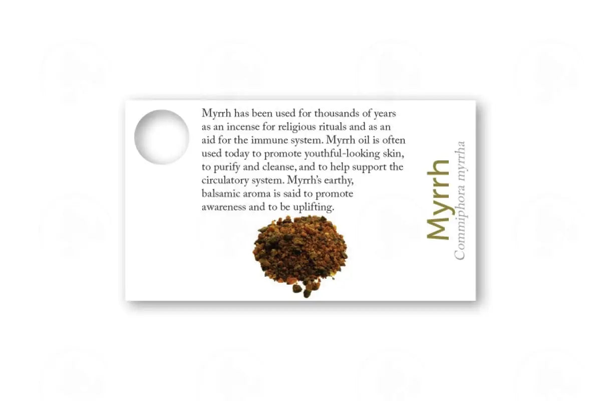Essential Oil Sample Cards Myrrh