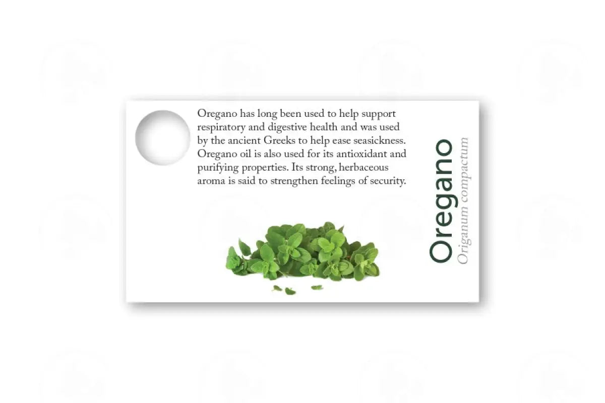 Essential Oil Sample Cards Oregano