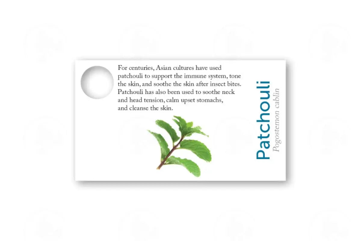Essential Oil Sample Cards Patchouli