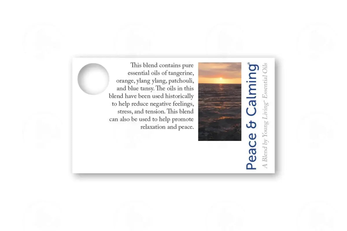 Essential Oil Sample Cards Peace &amp; Calming