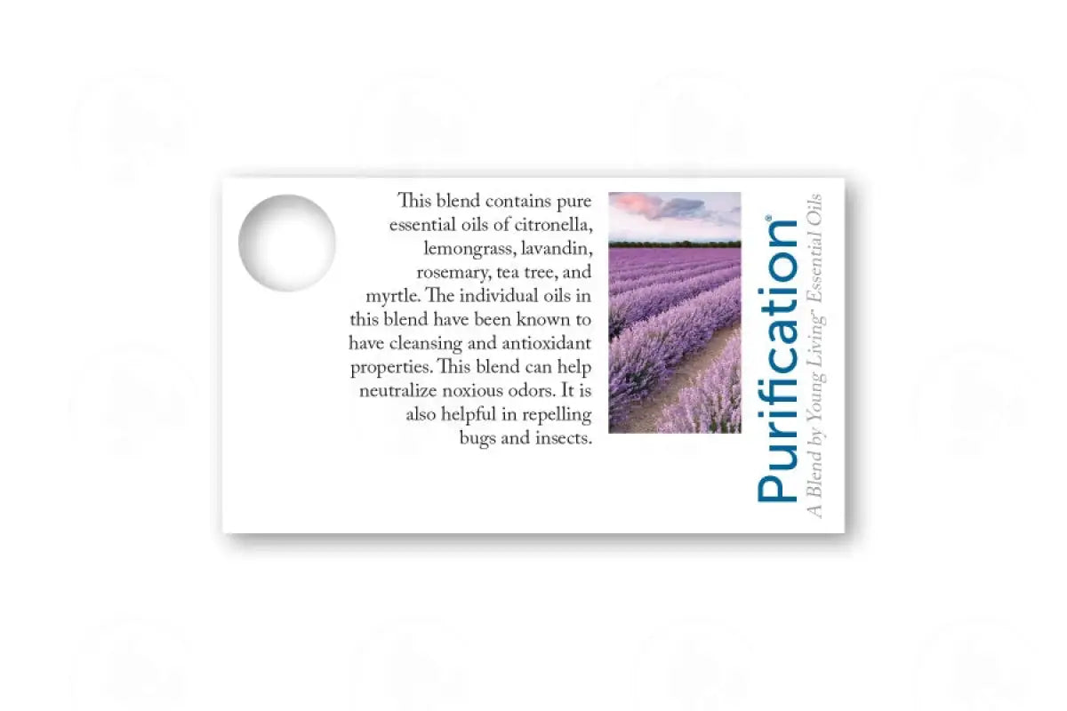 Essential Oil Sample Cards Purification
