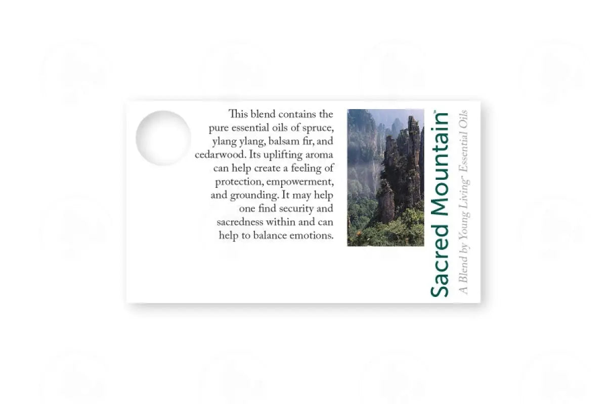 Essential Oil Sample Cards Sacred Mountain