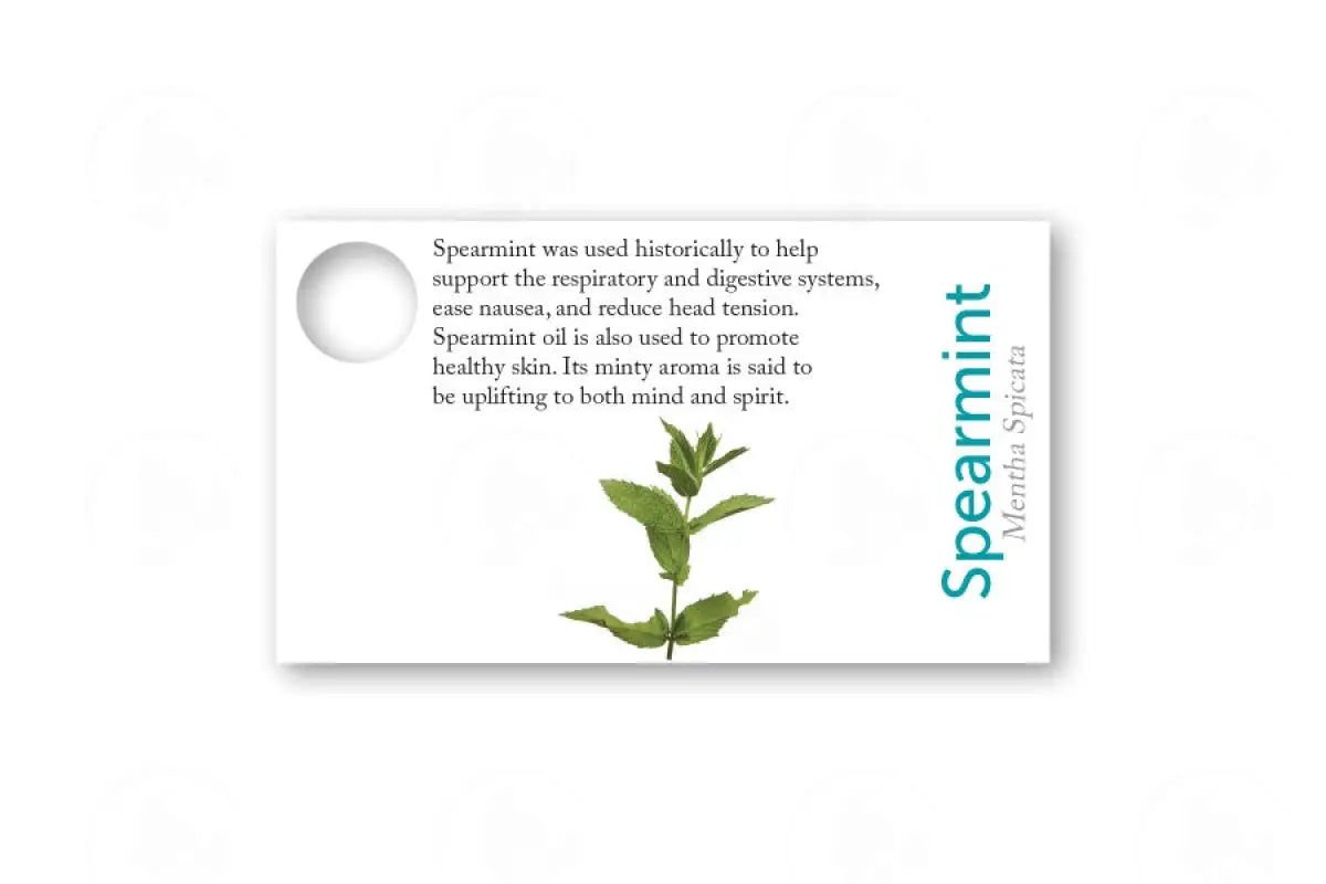Essential Oil Sample Cards Spearmint