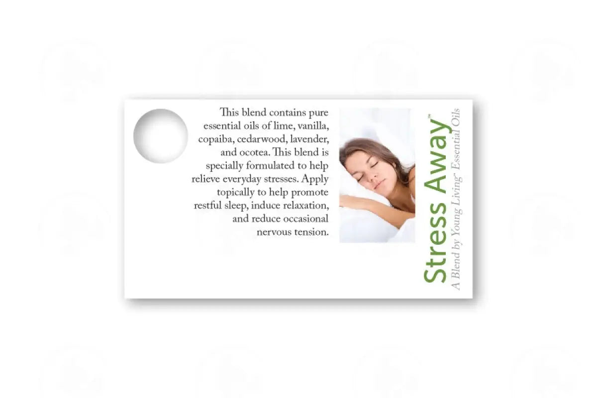 Essential Oil Sample Cards Stress Away