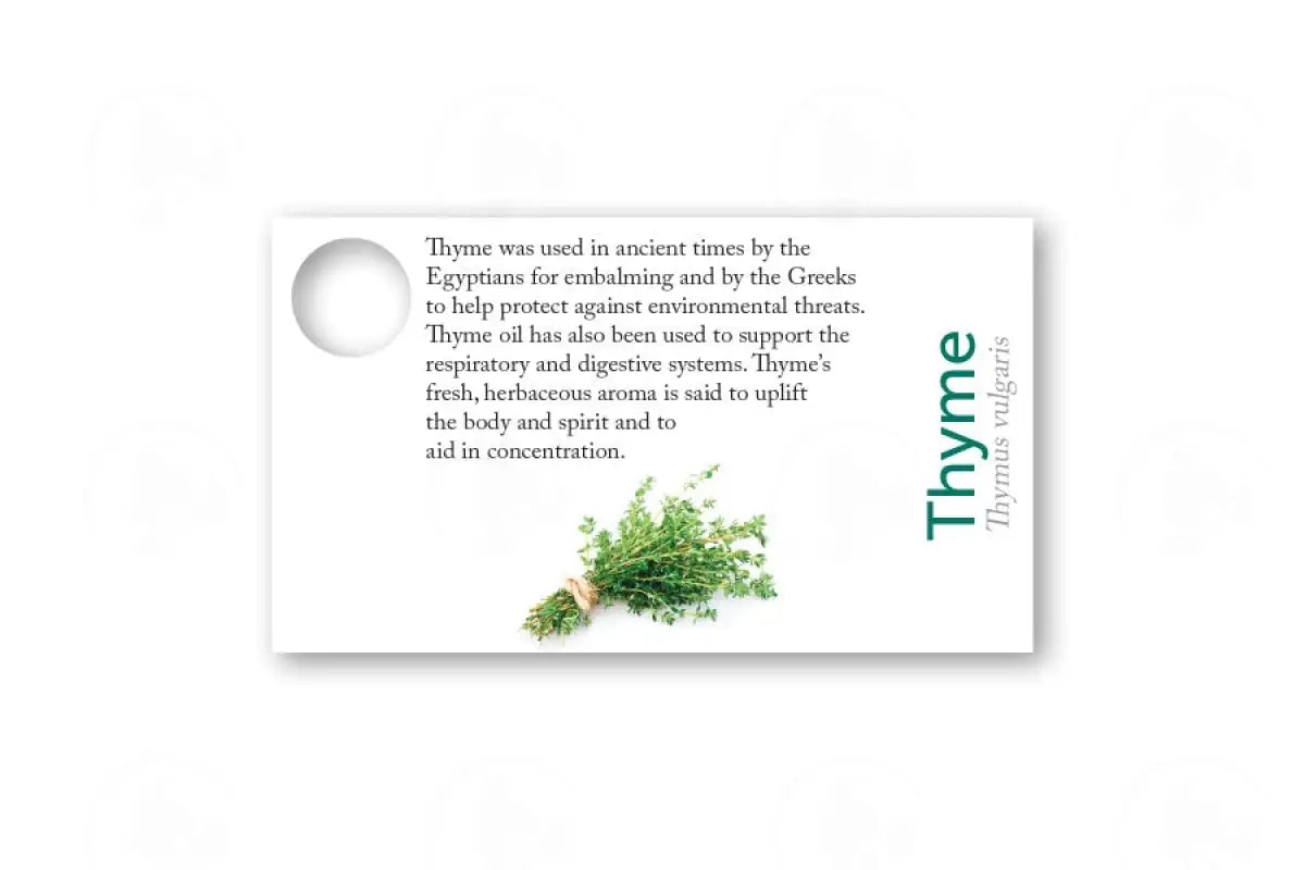 Essential Oil Sample Cards Thyme