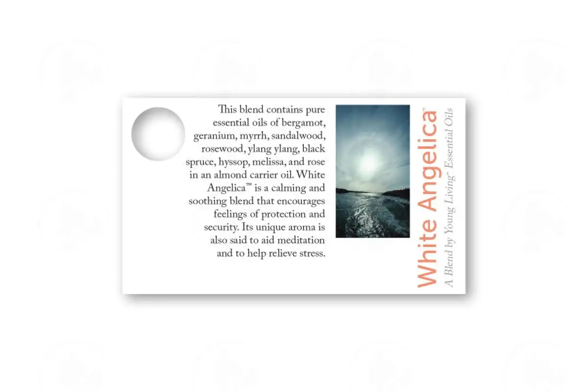 Essential Oil Sample Cards White Angelica