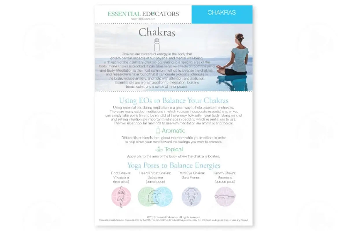 Essential Educators: Chakras Mini Tear Pad (50 Count)