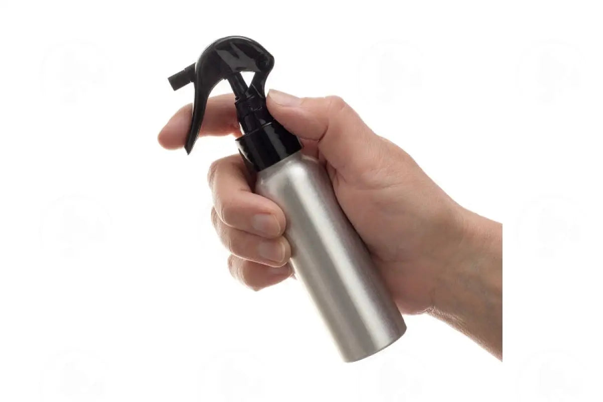 2 Oz. Bottle: Aluminum With Trigger Sprayer Black Top