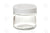 2 Oz. Glass Salve Jar: Clear With White Lid
