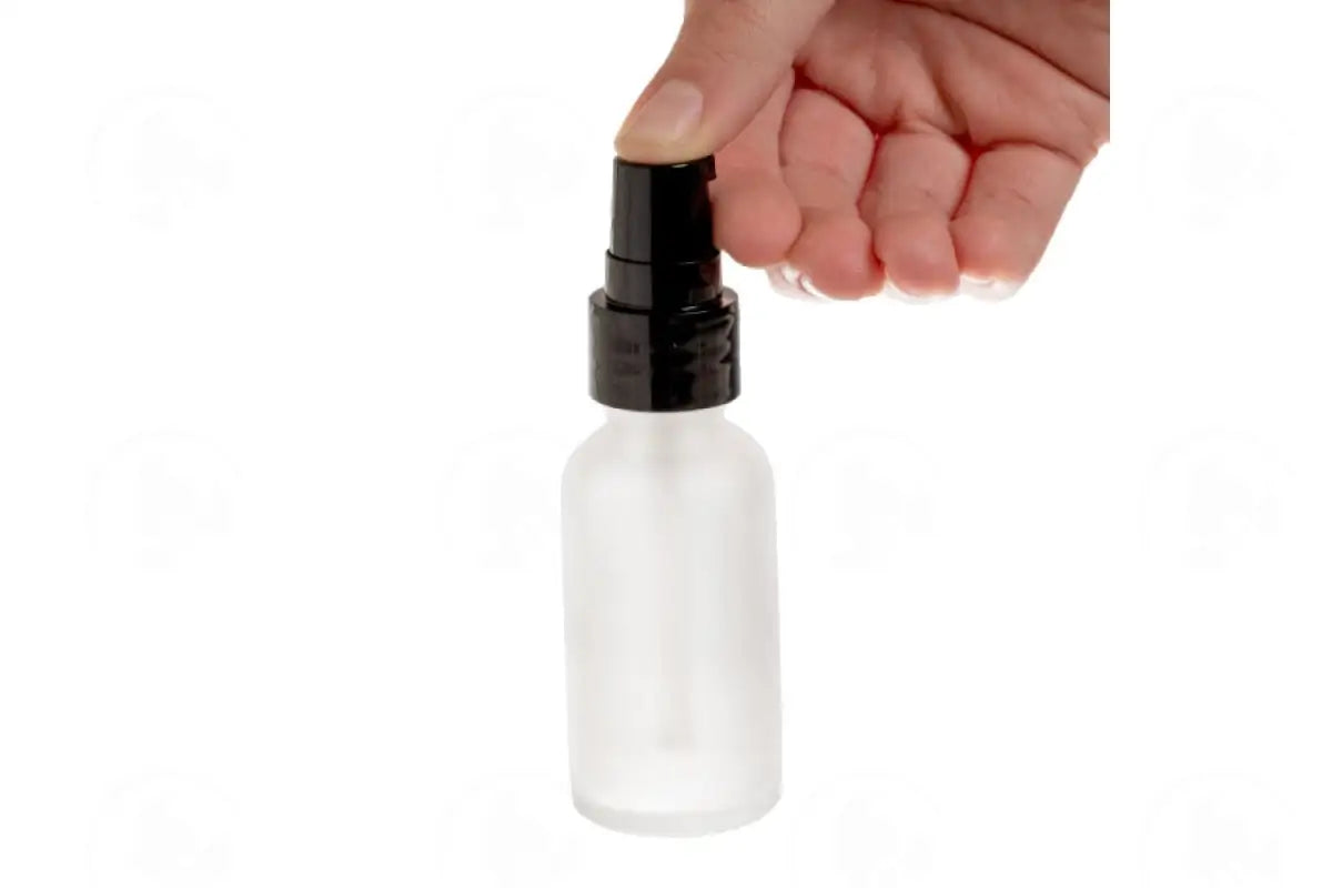 Treatment Pump Top: Black; For 1 2 Oz. Glass Bottles And 4 Plastic Bottles; 20-410 Neck Size