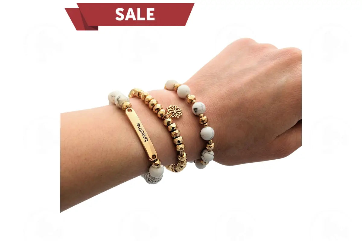 Breathe White Howlite Bracelet