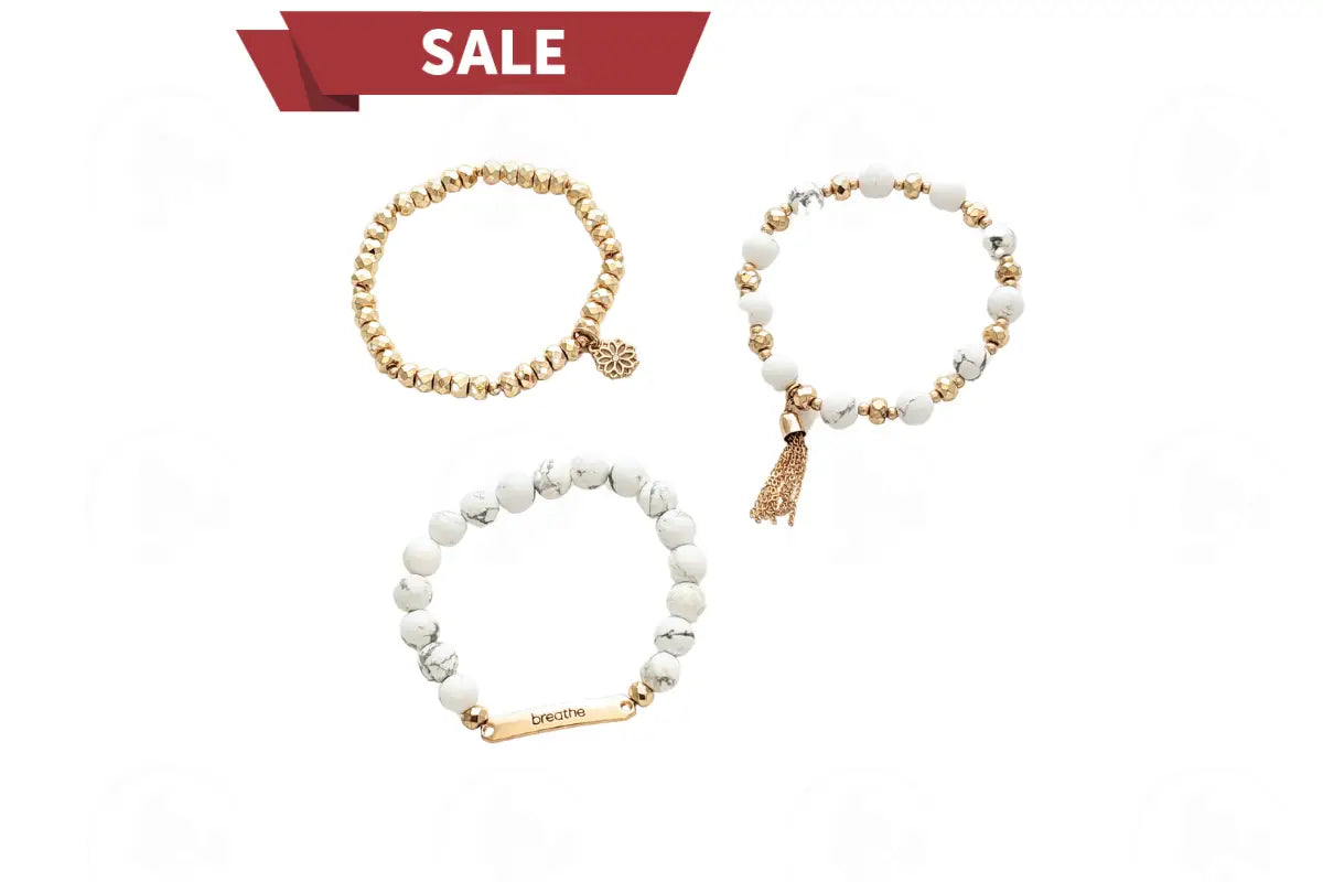 Breathe White Howlite Bracelet