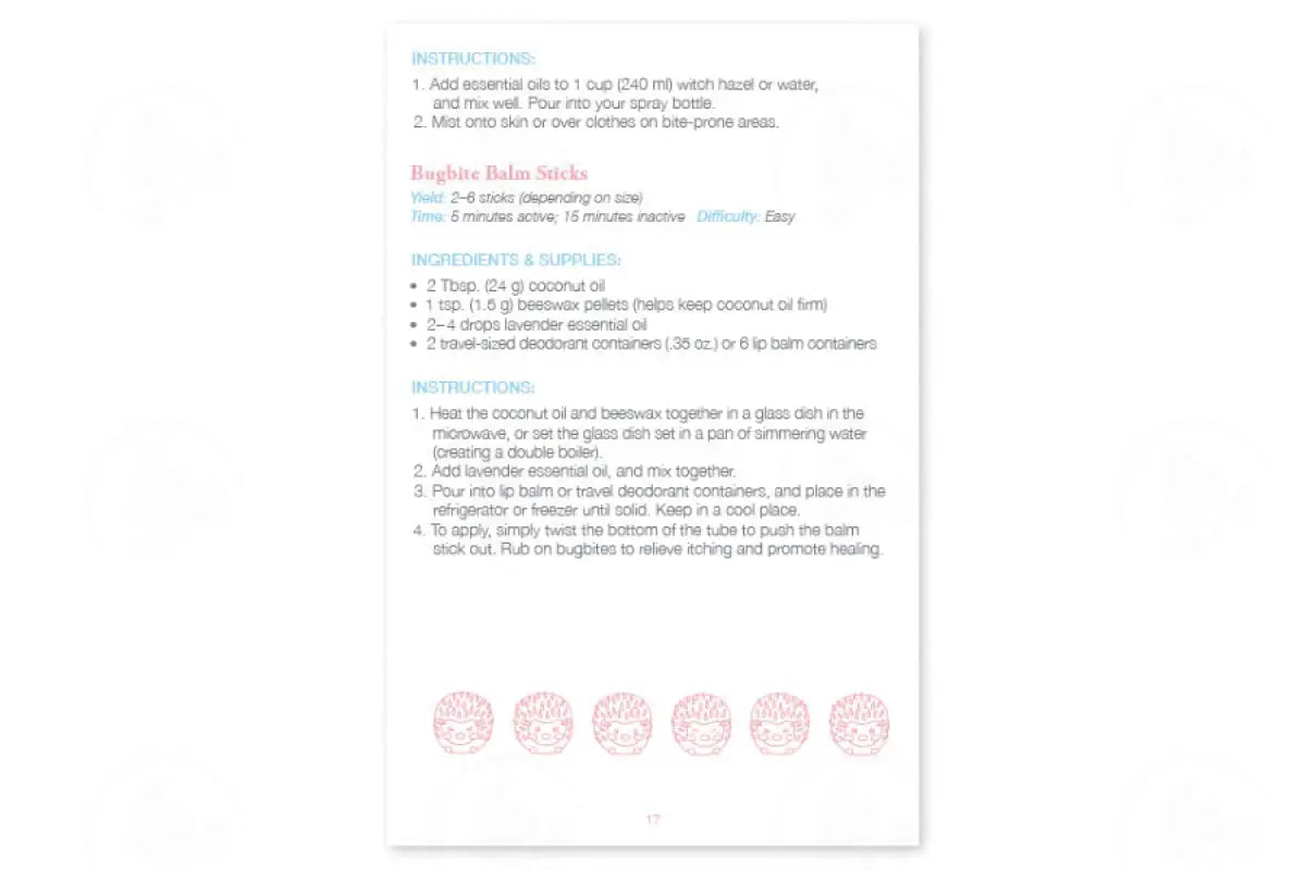 The Essential Child: Recipe Booklet With Labels