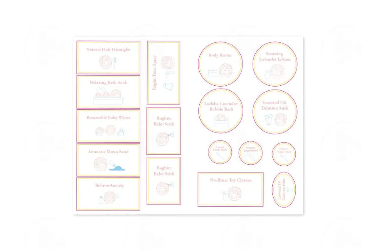 The Essential Child: Recipe Booklet With Labels