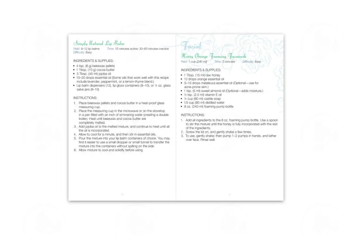 The Essential Woman: Recipe Booklet With Labels